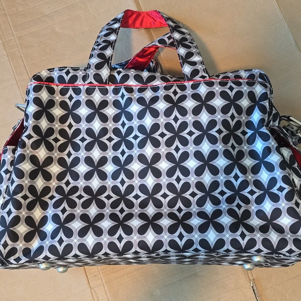 Ju-Ju-Be Black and Red Mesh Tote